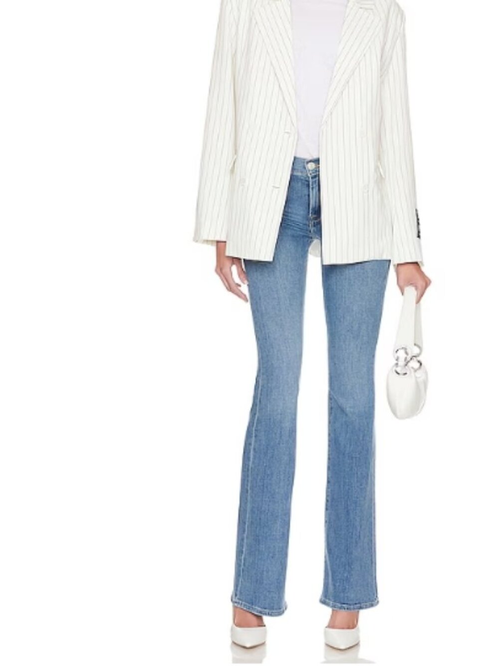 EUC FRAME Le High Flare Jeans in Jonah Cotton Blend Waist 23